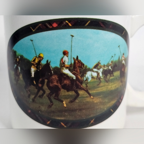 Ralph Lauren Polo Player Thoroughbred Horse Coffee Mug Cup Vtg 1978 Preppy Core - Picture 2 of 5